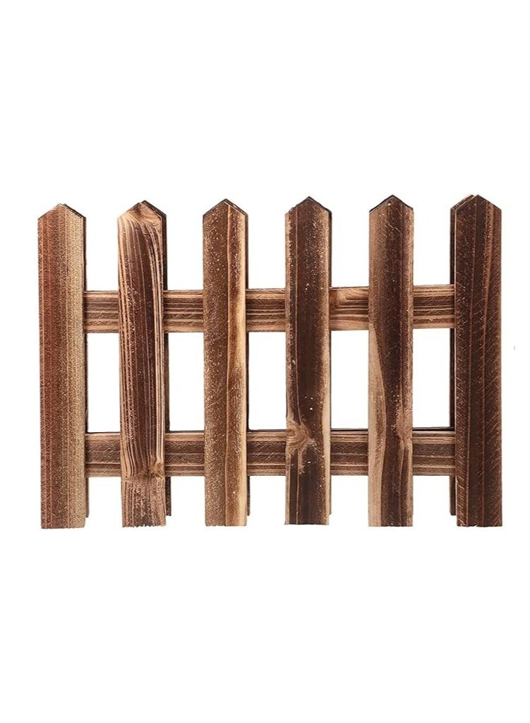 Wooden Garden Fence Wooden Picket Fence Garden Landscape Edging Border Garden Decorative Fence Wooden Solid Fence Wooden Interlocking Panels Animal Barrier