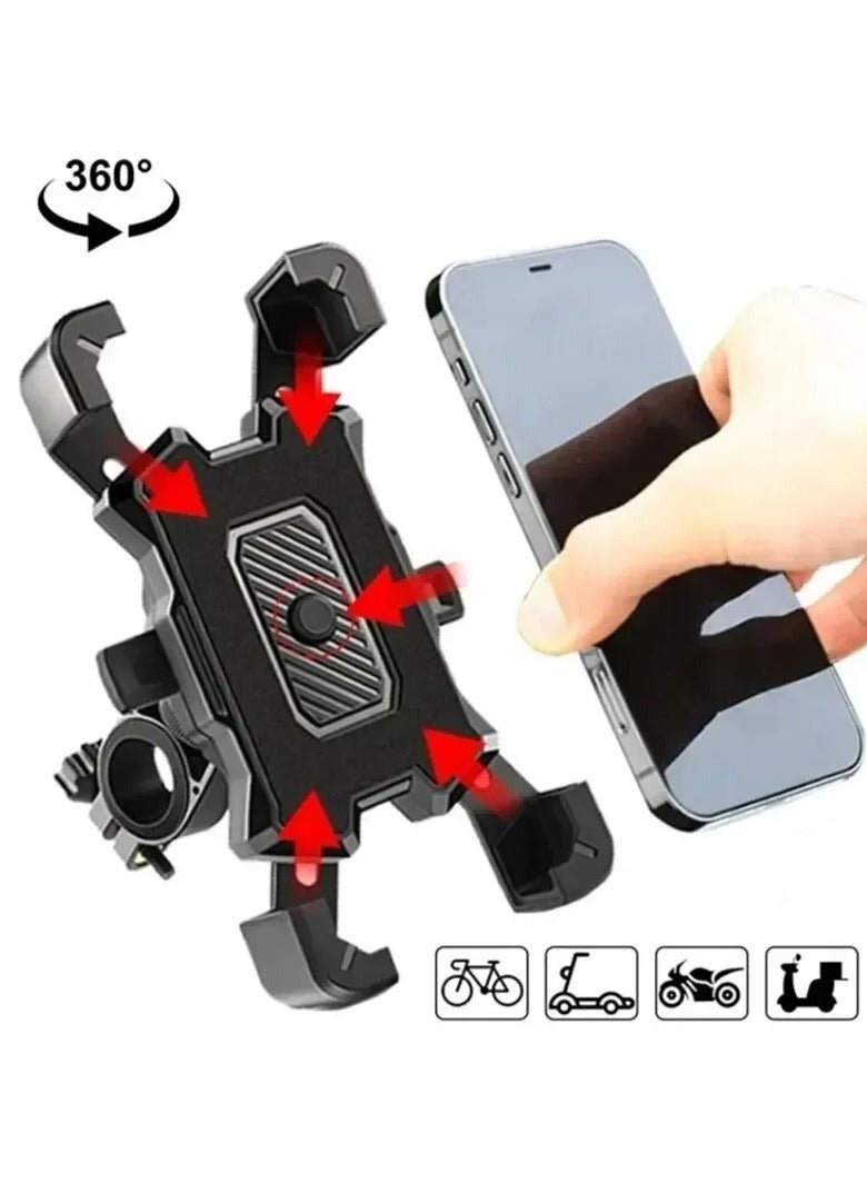 Generic 2Pcs 360° Rotatable Electric Bicycle Phone Holder for iPhone Riding MTB Bike Moto Motorcycle Stand Bracket Non-slip Cycling  - Image 1