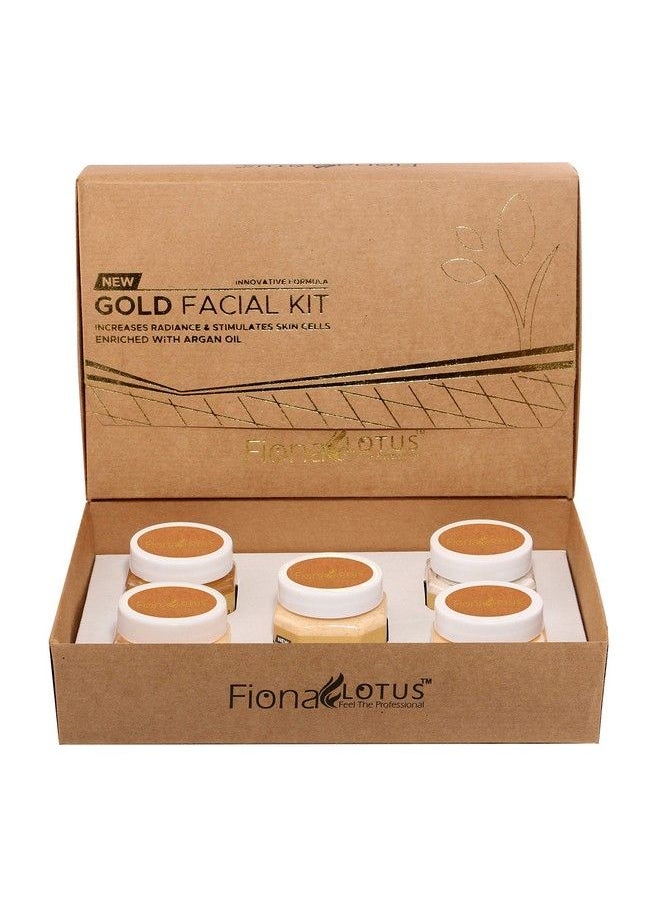 professional feel Fiona Lotus 24K Gold Facial Kit Professional Kit For All Type Skin Solution500 Gm(5 In 1 Set)  - Image 3