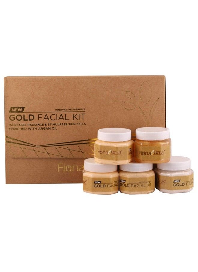 professional feel Fiona Lotus 24K Gold Facial Kit Professional Kit For All Type Skin Solution500 Gm(5 In 1 Set)  - Image 5