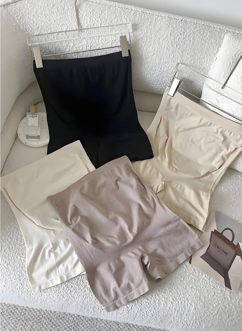 بيروي 4 قطع من ملابس الحامل الداخلية عالية الخصر - دعم كامل للبطن، قطن breathable، مضاد للميكروبات، طارد للرطوبة، ultra-soft، قابل للتمدد، ومريح للارتداء اليومي.(75 كيلوغراما -100 كيلوغراما) - Image 3