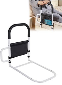 Generic Bed Rails for Elderly Adults Safety, Bed Assist Rail with Dual Grab Handles, Bed Support Bar with Storage Pocket, Fits King, Queen, Double, Single, 20.47×19.2×11.81 inches  - Image 1