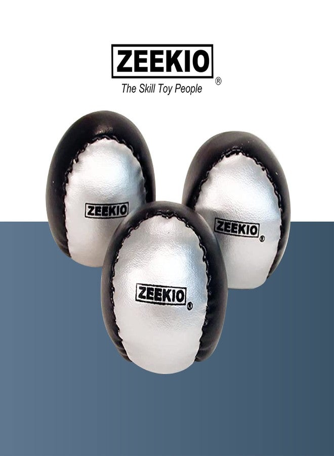 Zeekio Beginner Juggling Ball - [Pack of 3], Millet Fields, Synthetic Leather, Circus Balls, with Panel Designs, 100g, 56 mm - Image 2