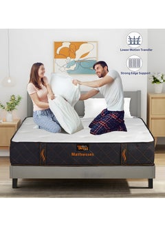 TRIVEX Queen Size Mattress 30cm Thick Handmade Pocket Spring Mattress With Italian Memory Foam Handcrafted With Unique Feather Buttons Providing Ultimate Comfort Mattress 160x200  - Image 3