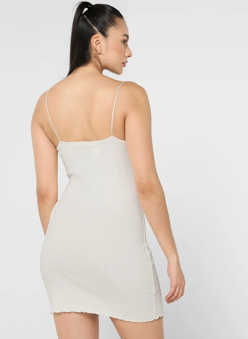 TOMMY JEANS Strappy Ribbed Knitted Dress