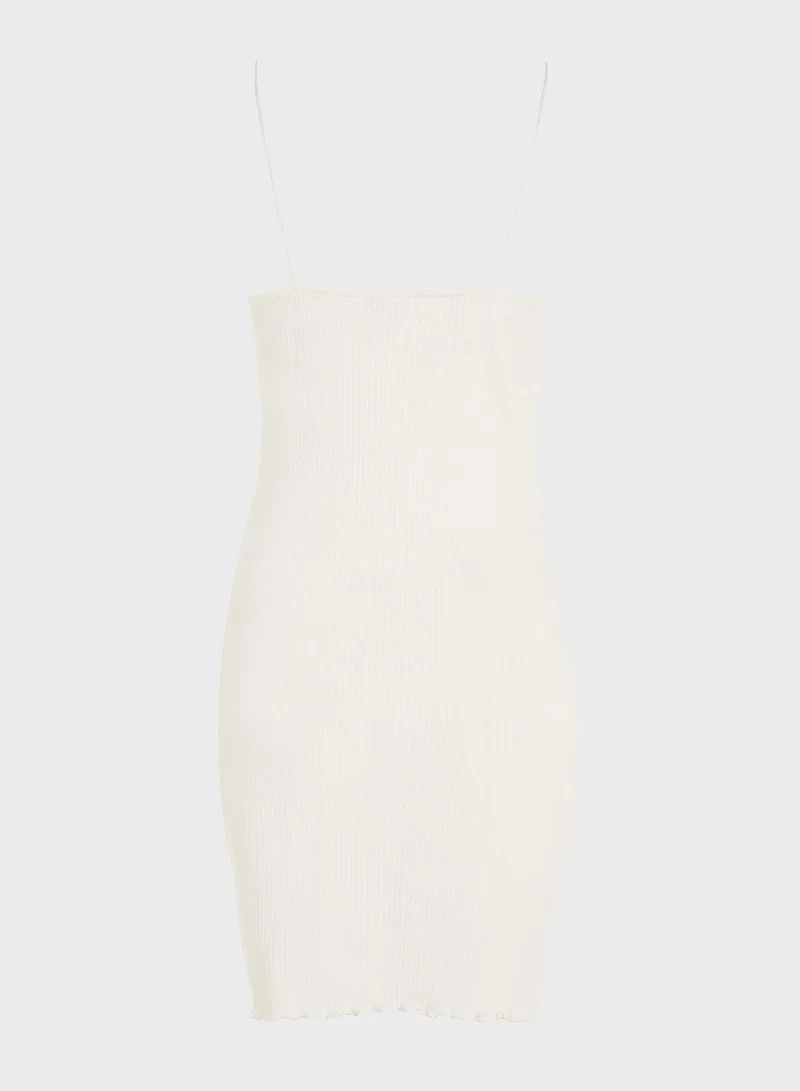 TOMMY JEANS Strappy Ribbed Knitted Dress