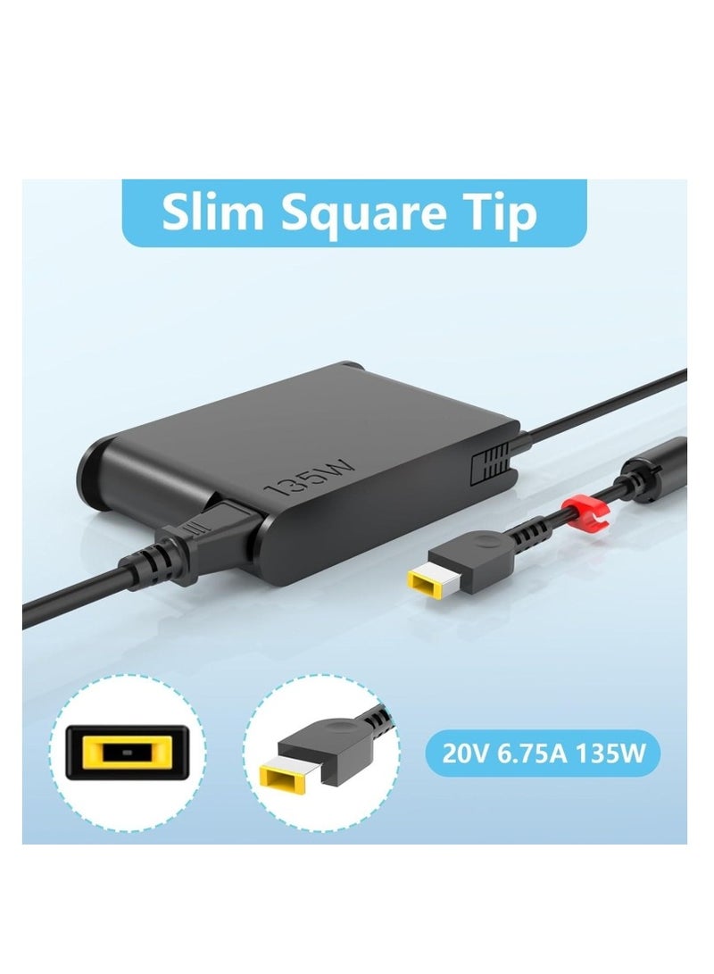 Terabyte 135W 20V 6.75A Laptop Notebook Power Adapter For Lenovo Big Square USB, Plug:UK Plug - Image 4
