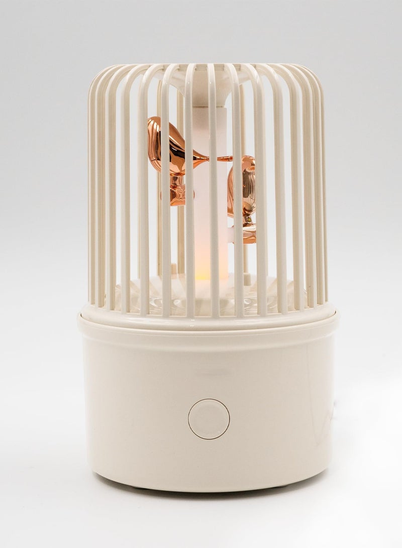 SOLARAE Portable Mini Humidifier, Bird Cage Design Aromatherapy Diffuser, Three Musical Modes, Warm Light, Suitable for Home Office Yoga Spa - Image 1