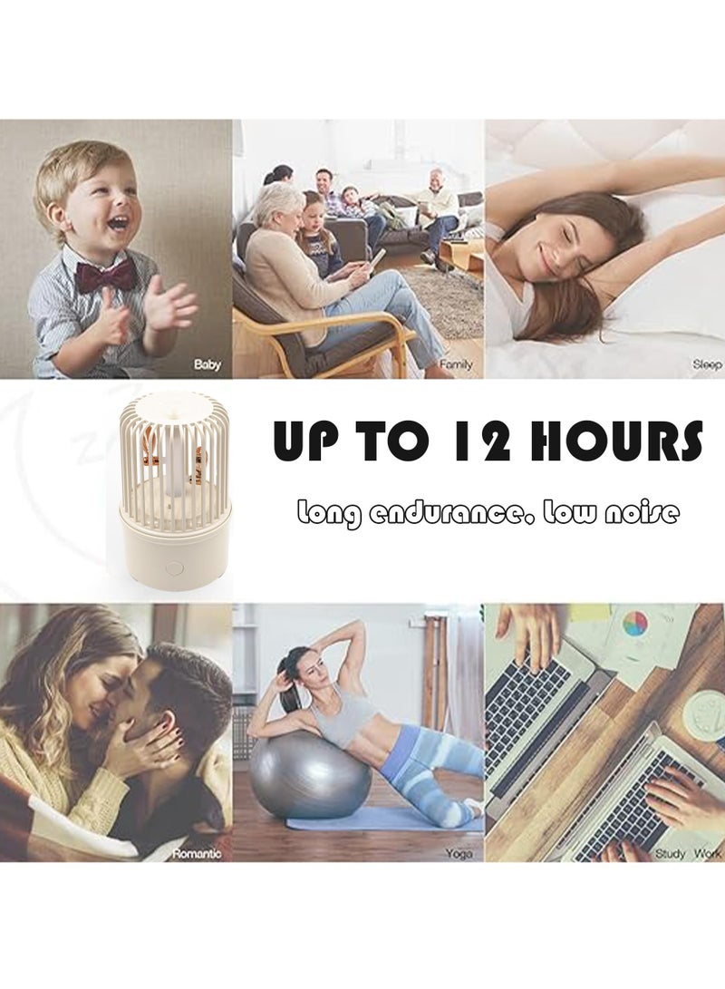 SOLARAE Portable Mini Humidifier, Bird Cage Design Aromatherapy Diffuser, Three Musical Modes, Warm Light, Suitable for Home Office Yoga Spa - Image 4