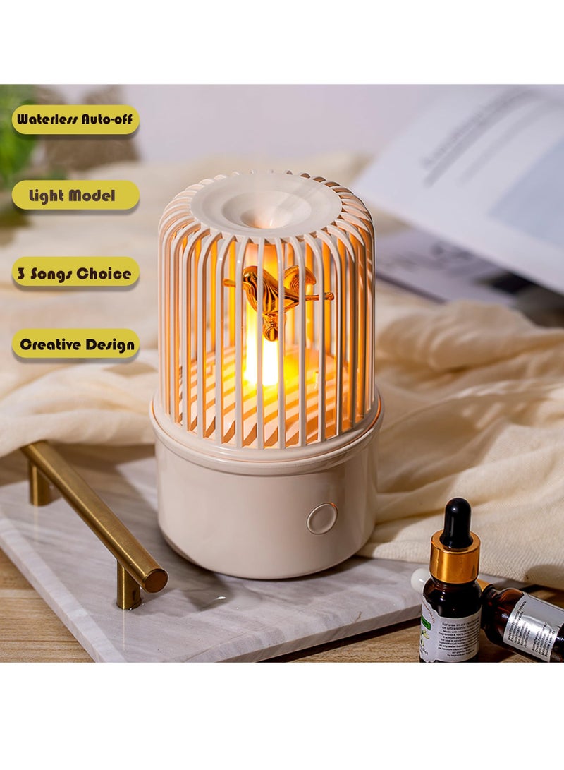 SOLARAE Portable Mini Humidifier, Bird Cage Design Aromatherapy Diffuser, Three Musical Modes, Warm Light, Suitable for Home Office Yoga Spa - Image 3