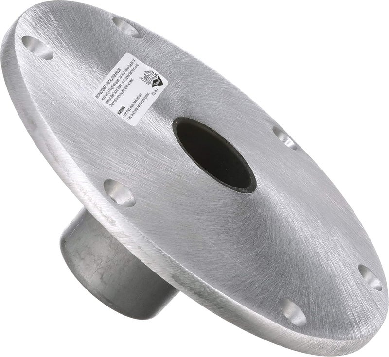 attwood SP-67904 Swivl-Eze Lock'N-Pin Aluminum 1.77 Series Snap-Lock 9-Inch Boat Seat Round Base Plate - Image 1