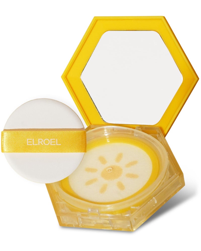 ELROEL Pang Pang Sun Cushion Plus Korean Hypoallergenic Lightweight Sunscreen with Puff Sponge Broad Spectrum SPF50 PA 053 oz