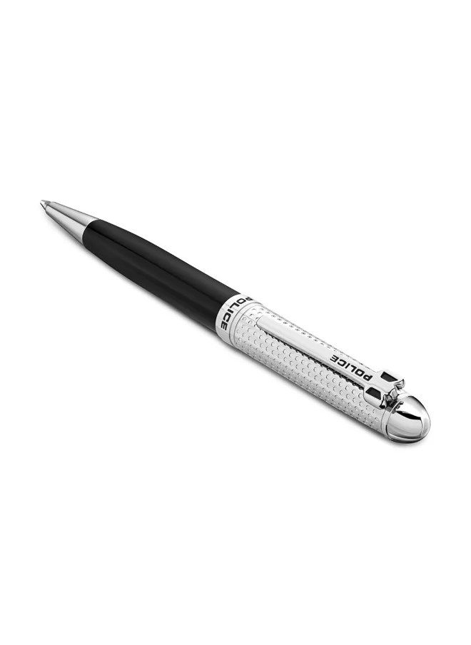 بوليس Ferrara.2 Textured Silver and Black Pen for Men