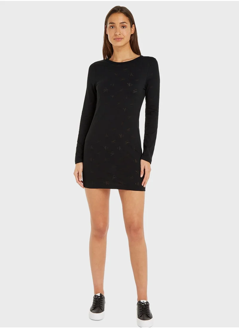 Calvin Klein Jeans Printed Knitted Dress