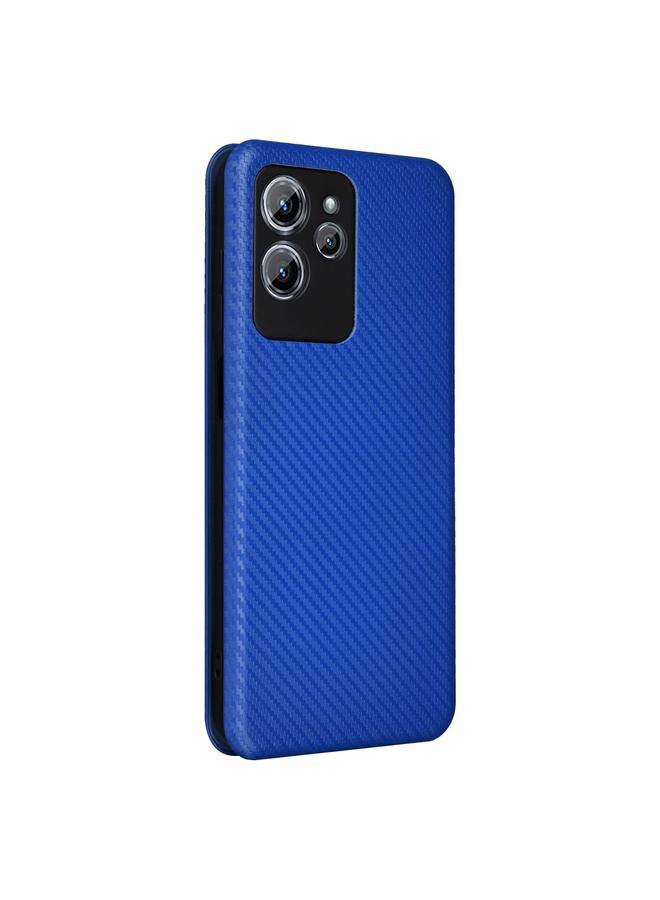 اس-توب جراب هاتف Oukitel C32 مصنوع من ألياف الكربون والجلد القابل للطي - Image 3