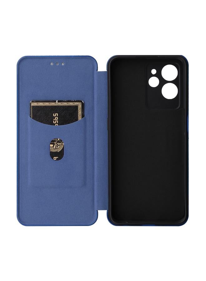 اس-توب جراب هاتف Oukitel C32 مصنوع من ألياف الكربون والجلد القابل للطي - Image 4