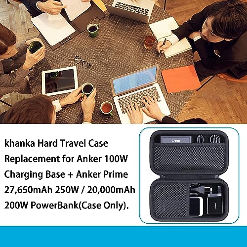 khanka Hard Travel Case Replacement for Anker 100W Charging Base + Anker Prime 27,650mAh 250W / 20,000mAh 200W PowerBank(Case Only). - Image 5