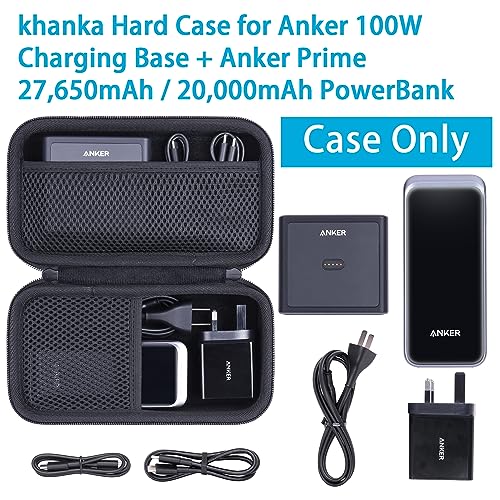 khanka Hard Travel Case Replacement for Anker 100W Charging Base + Anker Prime 27,650mAh 250W / 20,000mAh 200W PowerBank(Case Only). - Image 2