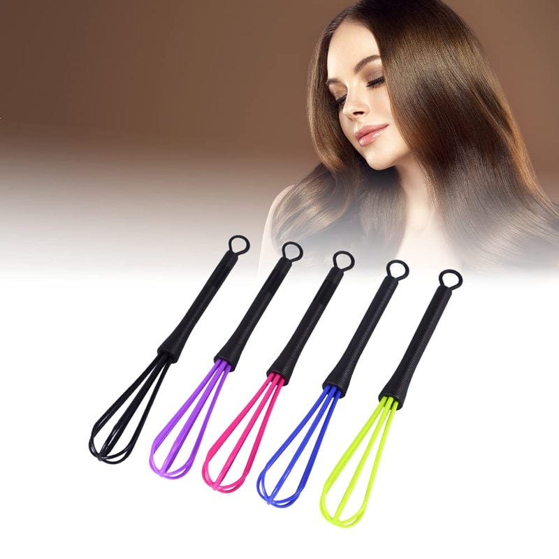 YOSOO Yosoo 5pcs Mini Plastic Hair Color Dye Cream Whisk Mixer Stirrer Multicolor 