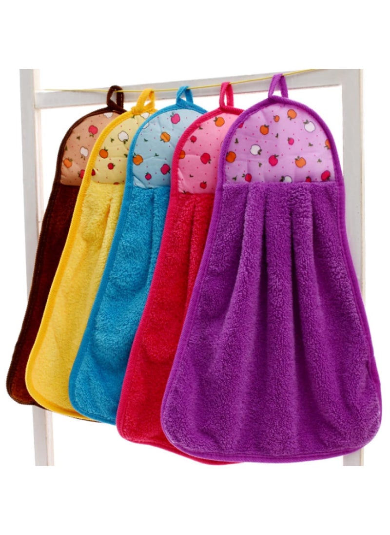 Pamidhar Pamidhar Microfiber Hand Towel Sink Towel with Hanging Loop Wash Basin Hanging Hand Towel for Bathroom Kitchen Hand Towel Home Multicolor  - Image 4