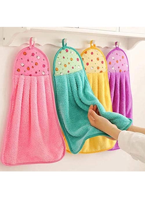 Pamidhar Pamidhar Microfiber Hand Towel Sink Towel with Hanging Loop Wash Basin Hanging Hand Towel for Bathroom Kitchen Hand Towel Home Multicolor  - Image 1