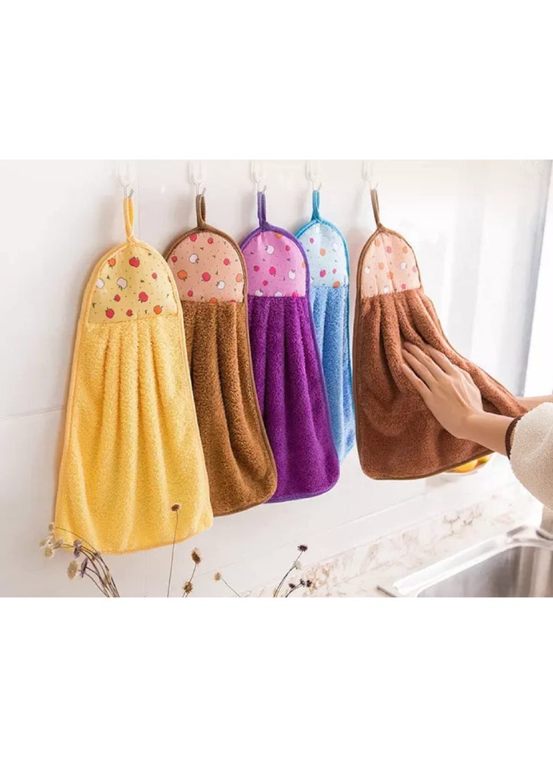 Pamidhar Pamidhar Microfiber Hand Towel Sink Towel with Hanging Loop Wash Basin Hanging Hand Towel for Bathroom Kitchen Hand Towel Home Multicolor  - Image 5