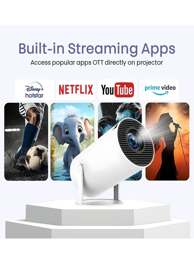 آي كروز بروجكتور PixelStream الذكي – دقة 1080p Full HD، سطوع 4500 لومن، أندرويد 12، واي فاي، بلوتوث، HDMI، USB | دعم شاشة حتى 200 بوصة | ضمان لمدة سنة - Image 4