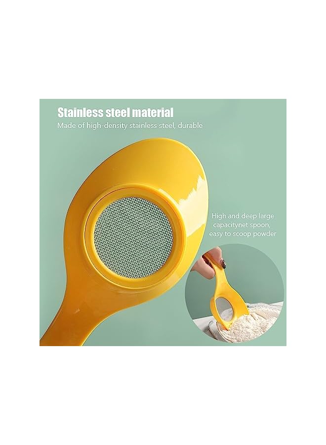 Raxoom Stainless Steel Flour Sifter,Fine Mesh Hand-Held Sieve Gadgets Filter Baking Tool Household,Mesh Flour Sifter Kitchen Cake Baking Accessories,Hanging Hook Easy to Clean - Image 4
