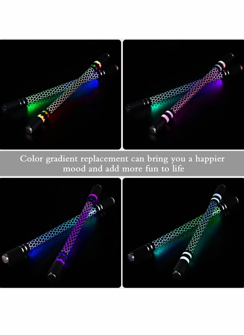 Y&D Spinning Rotating Pen, 2 Pieces LED Rolling Finger Pen Anti Slip Coating Ballpoint for Student Entertainment, Unable to Write (Black & Silver)  - Image 5