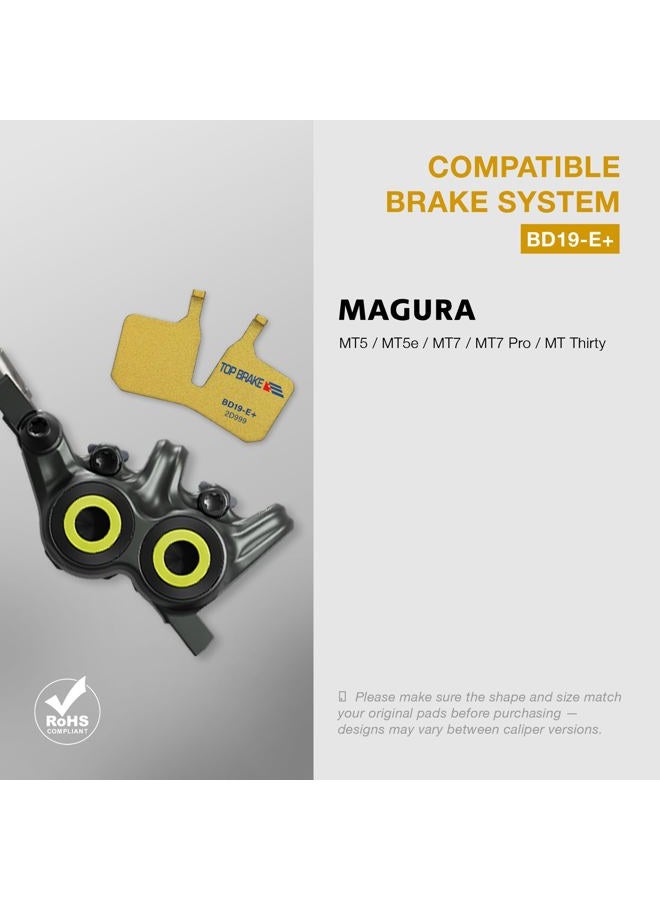 TOP BRAKE BD19-E+ 2 Pairs Disc Bike Brake Pads for MAGURA 4 Piston MT5/ MT7/ MT5e/MT7 - Image 4