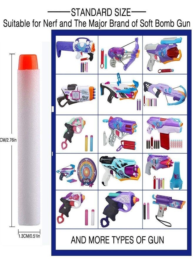 Kidzbell 50PC Hollow Out Soft Foam Refill Darts for N-Strike Elite Series Blasters(White, Glow in The Dark) - Image 3