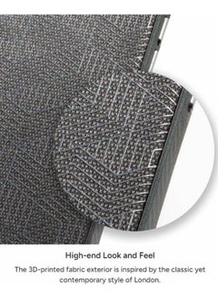 ZAGG London Snap iPhone 15 Pro Protective Cell Phone Durable Graphene Case, MagSafe Compatible Case with Stylish Fabric Exterior Slim and Lightweight - Gray Geo  - Image 4