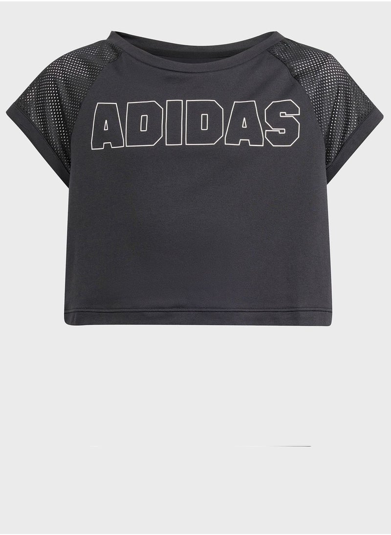 Adidas - Logo Cropped T-Shirt - Image 1
