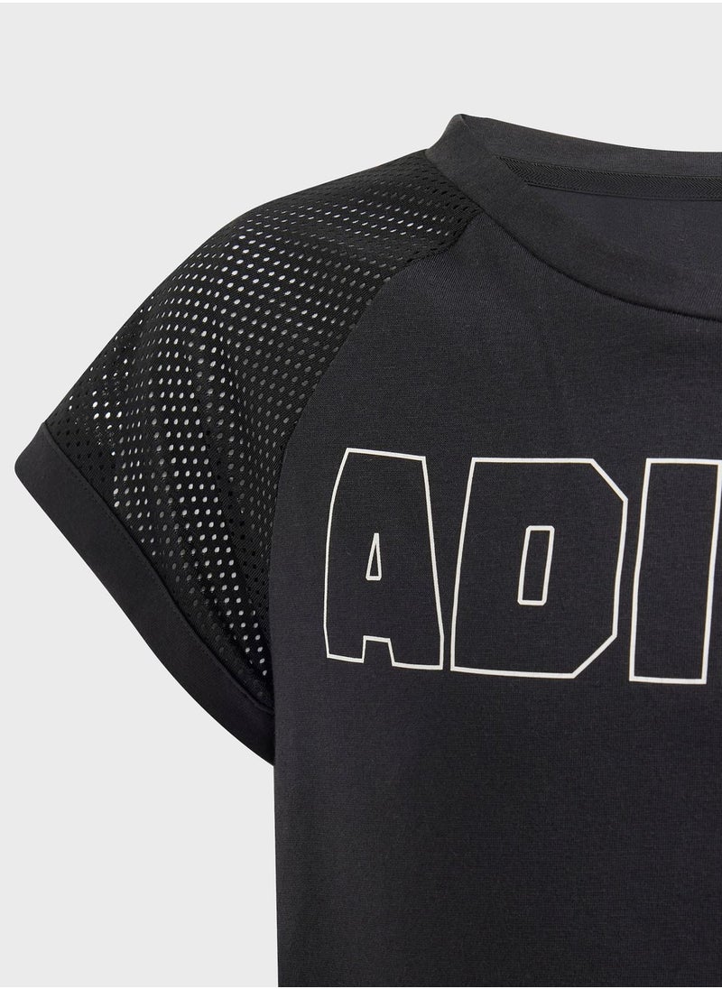 Adidas - Logo Cropped T-Shirt - Image 1