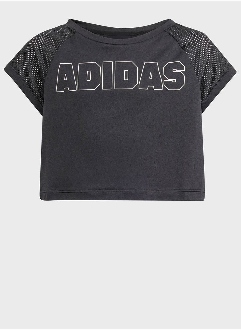 Adidas - Logo Cropped T-Shirt - Image 1