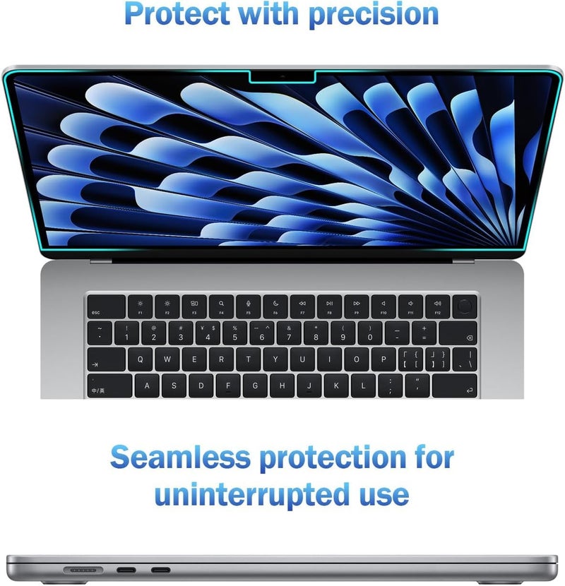 Ojos Screen Protector Compatible with MacBook Air 15.3 inches M4 A3241 A3114 M3 A2941 M2 Chip Released in 2025 2024 2023 - Eye Protection Anti Scratch Screen Guard Film (Crystal Clear) - Image 3