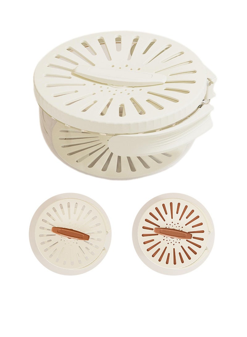 SYOSI حاويات تخزين الفواكه، صندوق حفظ الخضروات والتوت الطازج، حاويات تخزين مع مصافي لتصريف السوائل للثلاجة، للتخييم - Image 1