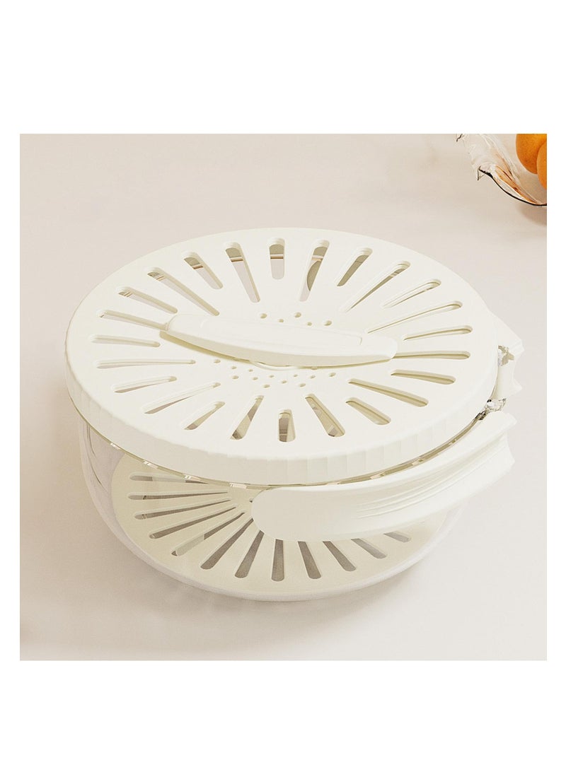 SYOSI حاويات تخزين الفواكه، صندوق حفظ الخضروات والتوت الطازج، حاويات تخزين مع مصافي لتصريف السوائل للثلاجة، للتخييم - Image 3