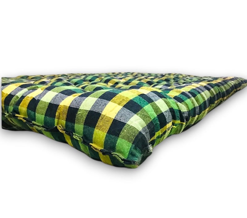 Deevine Craft Soft Cotton Quilt Medium Firm Light Weight Mattress - Multicolor (6X6 ft or 72X72 Inches, Double Bed King Size Cotton Mattress) - Image 4