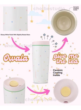 （20oz）SmoothSip Slider Insulated Ceramic Coffee Tumbler, Reusable Iced Coffee Cup, Hot Coffee Travel Mug, BPA Free - view 2