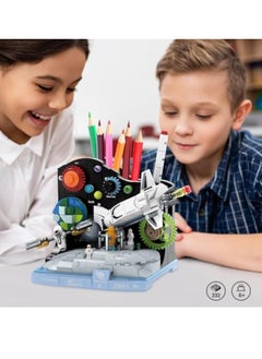 KASTWAVE 332 PCS Infinite Universe Building Set Pencil Holder with Satellite Rockets Space Astronaut, Rockets Building Kit, Great STEM Toy DIY Enrollment/Birthday Gift for Kids Ages 6+ & Adults  - Image 3