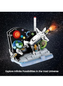 KASTWAVE 332 PCS Infinite Universe Building Set Pencil Holder with Satellite Rockets Space Astronaut, Rockets Building Kit, Great STEM Toy DIY Enrollment/Birthday Gift for Kids Ages 6+ & Adults  - Image 5