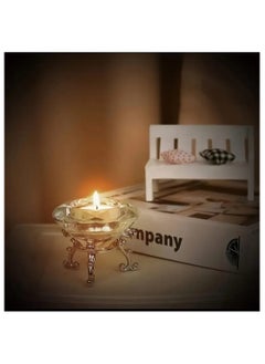 LDQ Elegant 2 Pcs K9 Clear Crystal Diamond Candle Holder stick Set With Polished Metal Stand-Perfect For Home, Party Decor, Birthday Party, Valentine Day, Parties And Gifts, Anniversary.  - Image 2