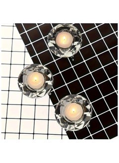 LDQ Elegant 2 Pcs K9 Clear Crystal Diamond Candle Holder stick Set With Polished Metal Stand-Perfect For Home, Party Decor, Birthday Party, Valentine Day, Parties And Gifts, Anniversary.  - Image 4