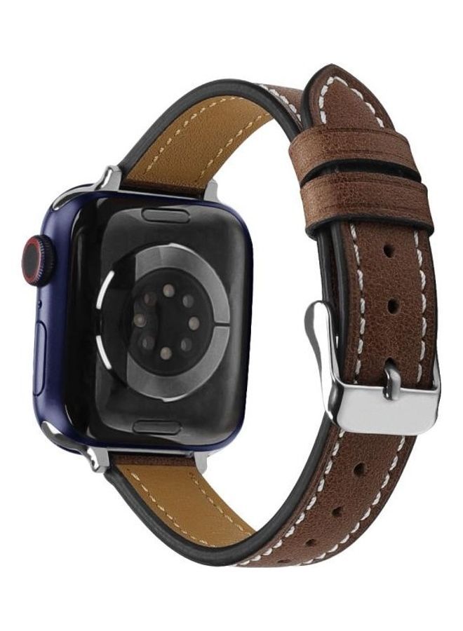 NIBEMINENT Ethnic Replacement Watchband for Apple Watch Series 1/2/3/4/5/6/7/SE 38/40/41mm Brown - Image 2