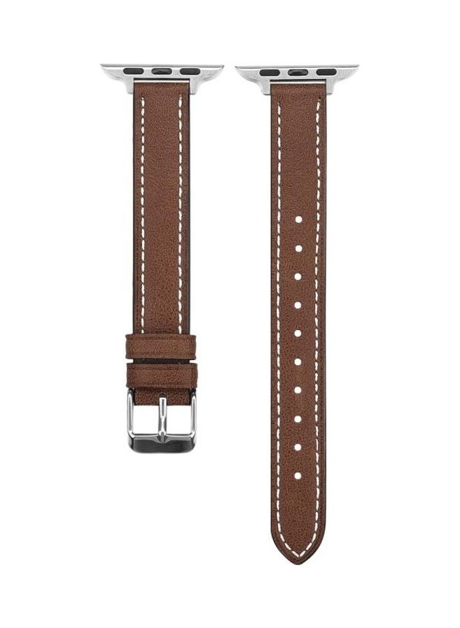 NIBEMINENT Ethnic Replacement Watchband for Apple Watch Series 1/2/3/4/5/6/7/SE 38/40/41mm Brown - Image 3