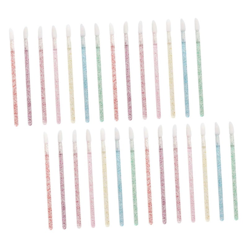Disposable Lip Gloss Applicator Brush and Lipstick Applicator Wands, 350pcs Crystal Handle, Portable Makeup Lip Brush Set for Professional and Personal Use Style - Image 1