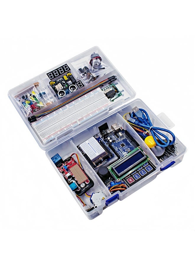 UNO R3 Advanced Starter Kit with RFID Upgrades—Improved R3 Board, Expansion Board, LCD1602, Stepper Motor, Servo Motor, and Starter Project Components. - Image 4