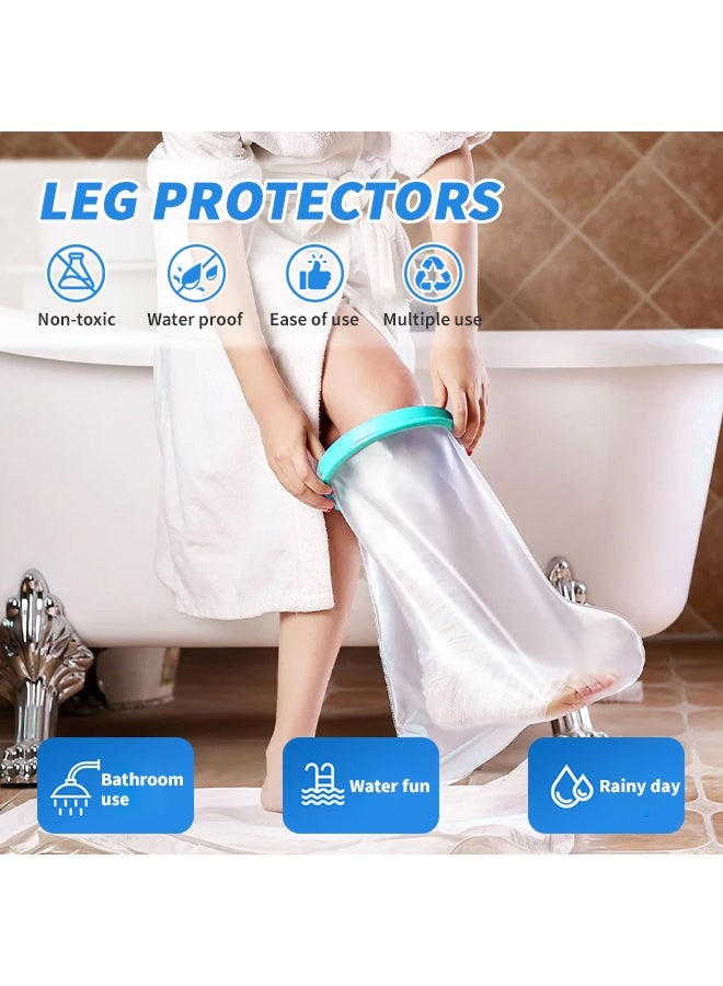 Generic Leg Waterproof Plaster Cover 100% Waterproof Leg Plaster Surgical Dressing Wound Waterproof Plaster Cover Reusable Comfortable For Calf, Ankle, Foot (Diameter - 8.2 Inches) - Image 2