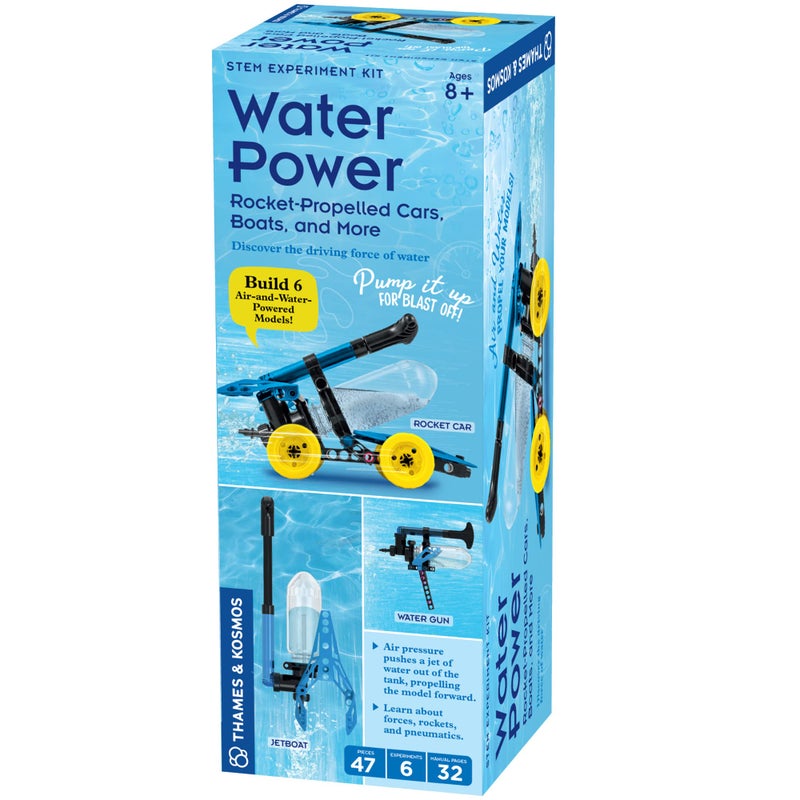 Thames & Kosmos Water Power STEM Experiment Kit | Build Your Own Rocket-Propelled Cars, Boats, and More! | Explore Physics of Air & Water, Pneumatics | 6 Models | Full-Color Manual & Experiment Guide - Image 2